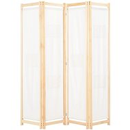 4-piece Cream Screen 160 x 170 x 4cm Textile - Room Divider