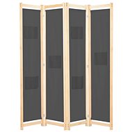 4-piece Screen Gray 160 x 170 x 4cm Textile - Room Divider