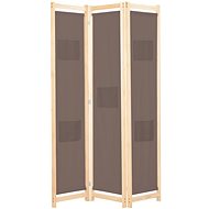3-piece Screen Brown 120 x 170 x 4cm Textile - Room Divider