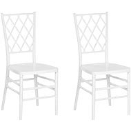 Sada 2 jídelních židlí, bílá CLARION, 250965 - Jídelní židle
