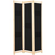 3-piece Screen Black 120 x 170 x 4cm Textile - Room Divider