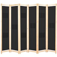6-piece Screen Black 240 x 170 x 4cm Textile - Room Divider