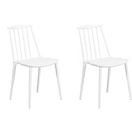 Set dvou bílých jídelních židlí VENTNOR, 101781 - Jídelní židle