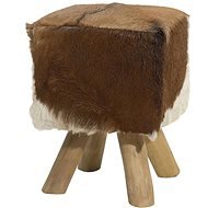 Stylová židle z týkového dřeva v jehněčí kůži DALTON, 65502 - Jídelní židle