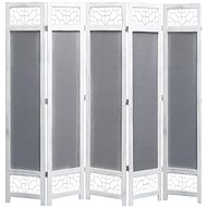 5-piece Screen Grey 175 x 165cm Textile - Room Divider