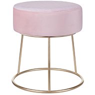 Růžová sametová stolička DELCO 35 x 35 cm, 179725 - Stool