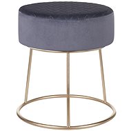 Šedá sametová stolička DELCO 35 x 35 cm, 179726 - Stool