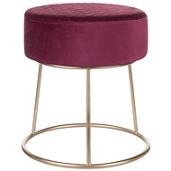 Vínová sametová stolička DELCO 35 x 35 cm, 179727 - Stool