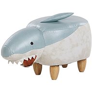 Zvířecí stolička modrá a bílá SHARK, 249627 - Stool