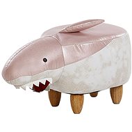 Zvířecí stolička růžová a bílá SHARK, 249631 - Stool