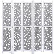 5-piece Grey Screen 175 x 165cm Solid Wood - Room Divider