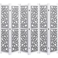 6-piece Grey Screen 210 x 165cm Solid Wood - Room Divider