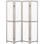 4-piece Screen White 140 x 165cm Solid Wood - Room Divider