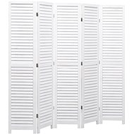 5-piece Screen White 175 x 165cm Wood - Room Divider