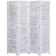 4-piece Screen Grey 140 x 165cm Wood - Room Divider