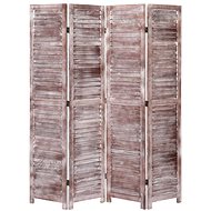 4-piece Screen Brown 140 x 165cm Wood - Room Divider