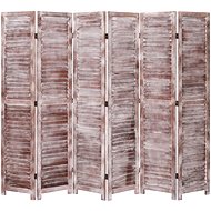 6-piece Screen Brown 210 x 165cm Wood - Room Divider