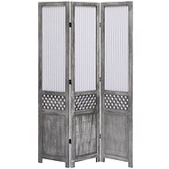 3-piece Screen Grey 105 x 165cm Textile - Room Divider