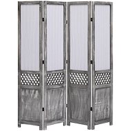 4-piece Screen Grey 140 x 165cm Textile - Room Divider