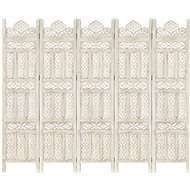Hand-carved 5-piece Screen White 200x165 Solid Mango - Room Divider