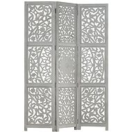 Hand-carved 3-piece Screen Grey 120x165 Solid Mango - Room Divider