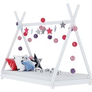 Baby Bed Frame White Solid Pine 80 x 160cm - Bed