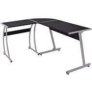 Rohový kancelársky stôl v tvare L čierny - Stôl