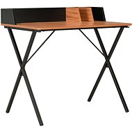 Psací stůl černý a hnědý 80 x 50 x 84 cm - Desk