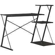 Psací stůl s poličkami černý 116 x 50 x 93 cm - Desk