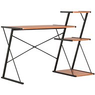 Psací stůl s poličkami černý a hnědý 116 x 50 x 93 cm - Desk