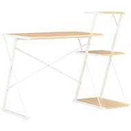 Psací stůl s poličkami bílý a dubový odstín 116 x 50 x 93 cm - Desk
