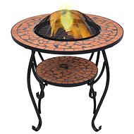 Mosaic Table with Fireplace Terracotta 68cm Ceramic - Fireplace