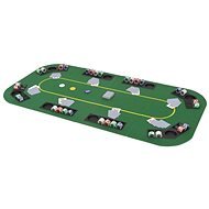 Skládací pokerová deska na stůl 4dílná obdélníková zelená - Stůl