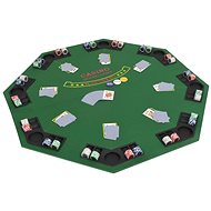 Skládací pokerová deska na stůl 2dílná osmiúhelníková zelená - Desk