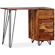 Writing Desk with 1 Drawer and 1 Cabinet, Solid Sheesham - Writing Desk