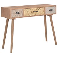 Console Table with 3 Drawers 100x30x73cm Solid Pine - Console Table