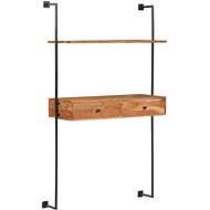 Wall Desk 90 x 40 x 170cm Solid Acacia Wood - Writing Desk