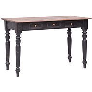 Writing Desk with 3 Drawers 117 x 57 x 75cm Solid Mahogany - Writing Desk