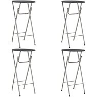 Bar Tables 4 pcs Black 60 x 112cm MDF - Bar Table