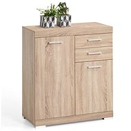 FMD Komoda se 2 dvířky a 2 zásuvkami 80 x 34,9 x 89,9 cm dub - Komoda