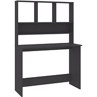 Psací stůl s policemi šedý 110 x 45 x 157 cm dřevotříska - Desk