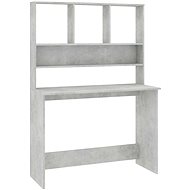 Psací stůl s policemi betonově šedý 110x45x157 cm dřevotříska - Desk