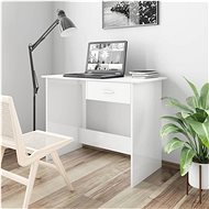 White High Gloss Desk 100 x 50 x 76cm Chipboard - Writing Desk