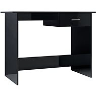 Psací stůl černý s vysokým leskem 100 x 50 x 76 cm dřevotříska - Desk