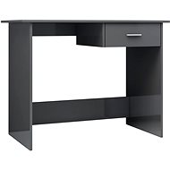 Psací stůl šedý s vysokým leskem 100 x 50 x 76 cm dřevotříska - Desk