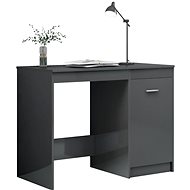 Psací stůl šedý s vysokým leskem 100 x 50 x 76 cm dřevotříska - Desk