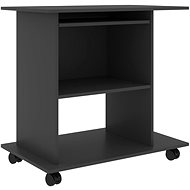 Počítačový stůl šedý 80 x 50 x 75 cm dřevotříska - Desk