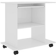 Počítačový stůl bílý s vysokým leskem 80x50x75 cm dřevotříska - Stůl