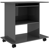 Počítačový stůl šedý s vysokým leskem 80x50x75 cm dřevotříska - Desk