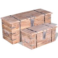 Acacia Wood Storage Chests Set of 2 pcs - Chest